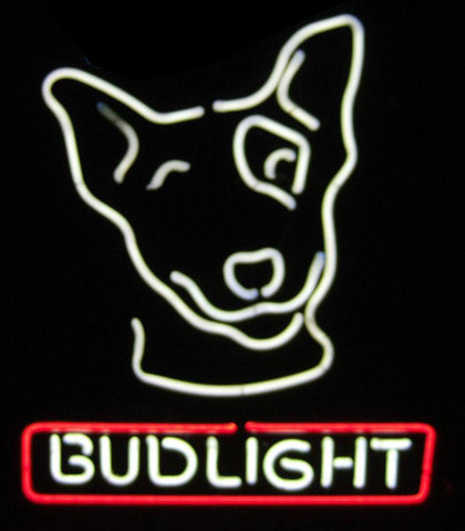 Spuds MacKenzie Bud Light Real Neon Glass Tube Neon Sign