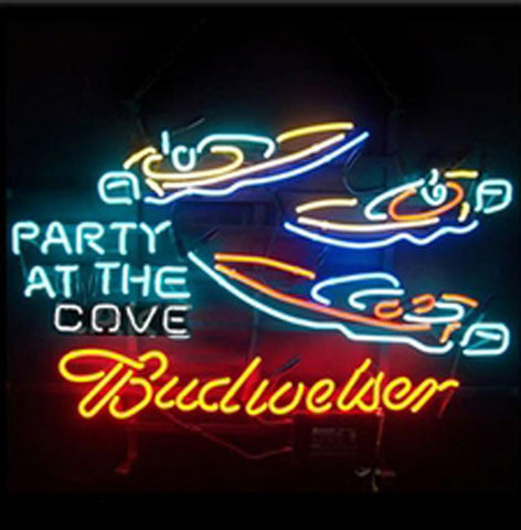 Budweiser Party At The Cove Neon Beer Sign 