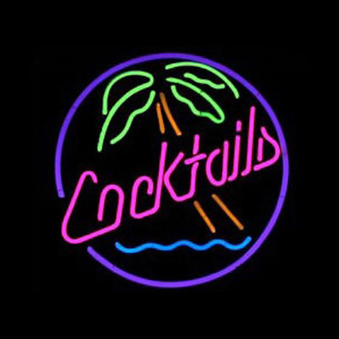 Professional Cocktails Beer Bar Open Neon Signs