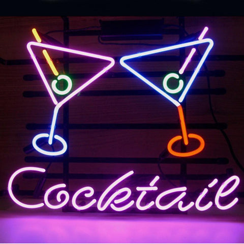 Professional Cocktail Martini Beer Bar Open Neon Signs