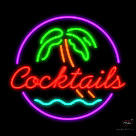Cocktail Palm Tree Neon Sign 