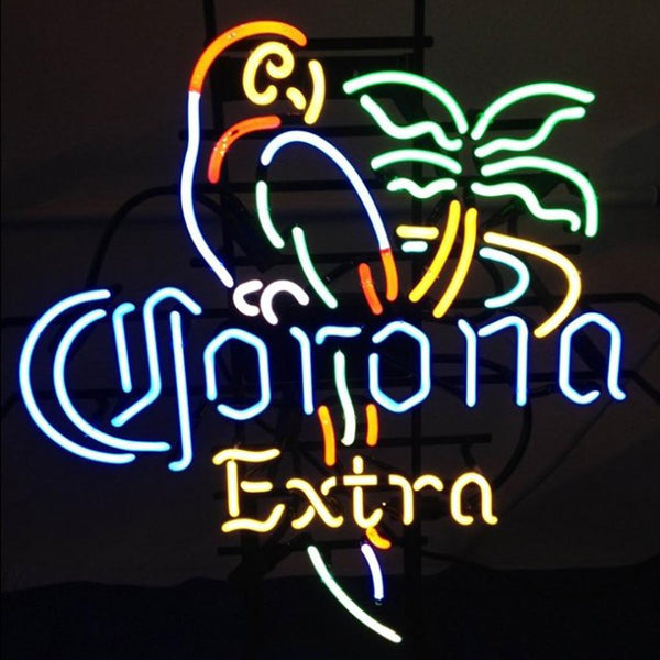New Corona Extra Parrot Palm Tree Bar Light Lamp Beer Neon Sign New Corona Extra Parrot Palm Tree Bar Light Lamp Beer Neon Sign