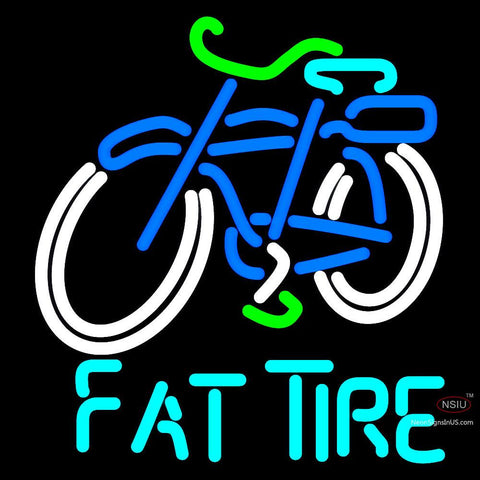Custom Fat Tire Amber Ale Schwinn Style Bicycle Neon Sign  