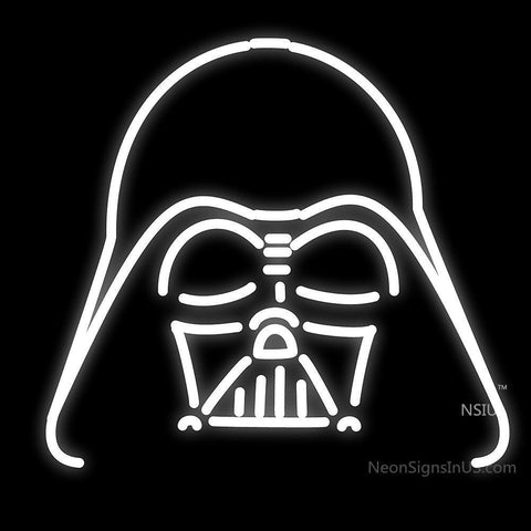 Darth Vader Star Wars White Neon Sign 