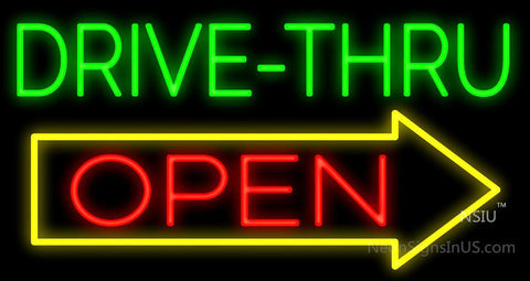 Drive-Thru Open Neon Sign 