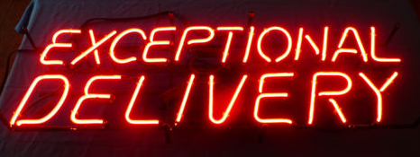 Exceptional Delivery Handmade Art Neon Signs 