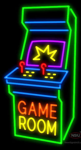 Game Room Arcade Cabinet Neon Sign 