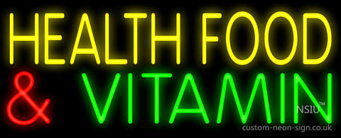 Health Food and Vitamin Neon Sign 