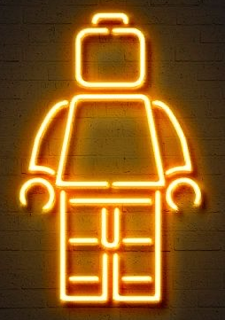 Lego man neon sign