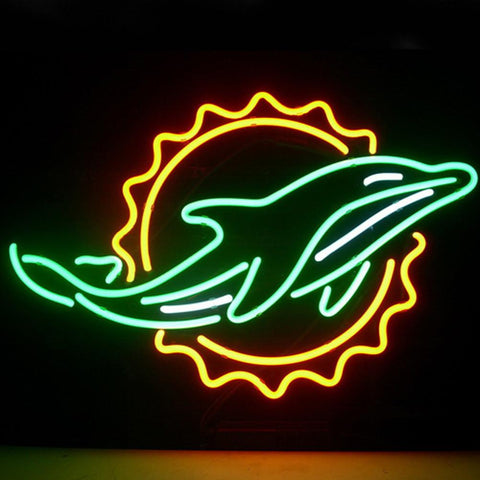 Professional  Miami Dolphin Open Neon Sign