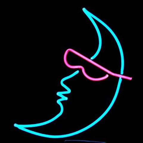 Moon with Sunglasses Neon
