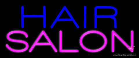 Blue Hair Salon Pink Real Neon Glass Tube Neon Sign 