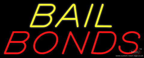 Yellow Bail Red Bonds Neon Sign 