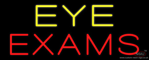 Yellow Eye Exam Neon Sign 