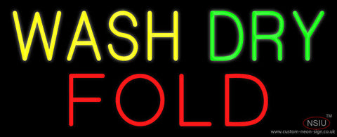 Yellow Wash Dry Fold Neon Sign 