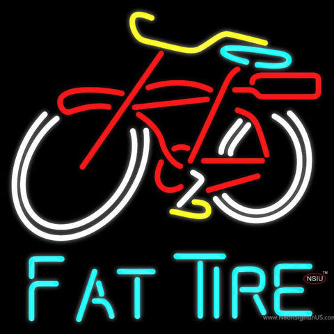 Fat Tire Beer Real Neon Glass Tube Neon Sign 