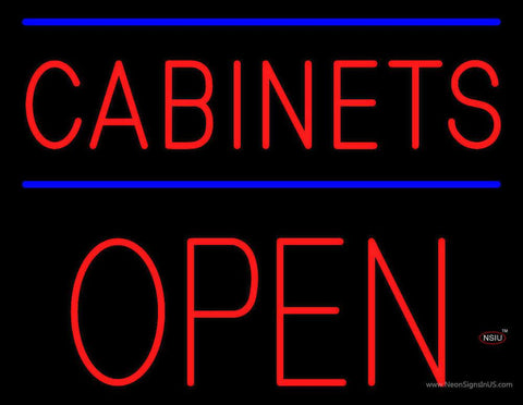 Cabinets Block Open Real Neon Glass Tube Neon Sign 