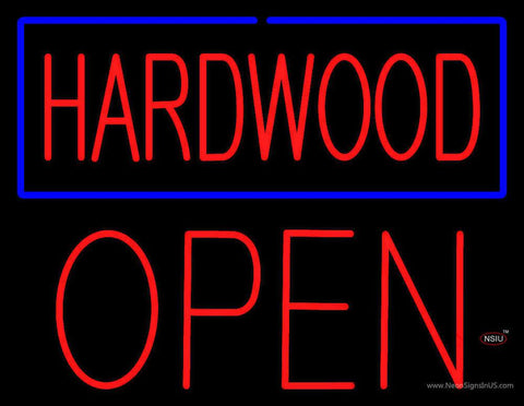 Hardwood Block Open Real Neon Glass Tube Neon Sign 
