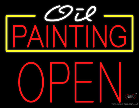 Oil Painting Block Open Neon Sign 