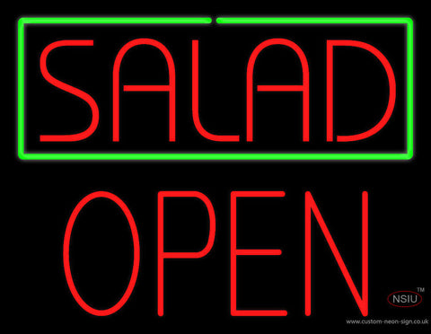 Salad Block Open Neon Sign