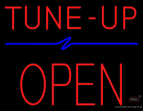 Red Tune-Up Open Block Neon Sign 