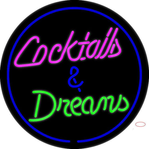 Cocktail & Dreams Real Neon Glass Tube Neon Sign 