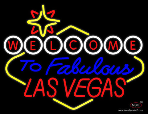 Welcome to Fabulous Las Vegas Real Neon Glass Tube Neon Sign 