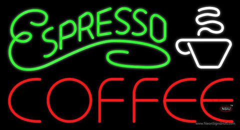 Espresso Coffee Real Neon Glass Tube Neon Sign 