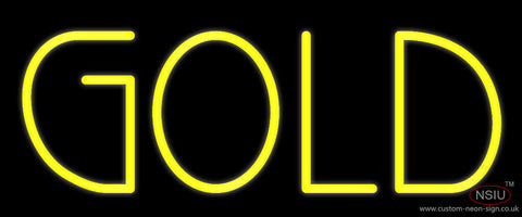 Yellow Gold Neon Sign 