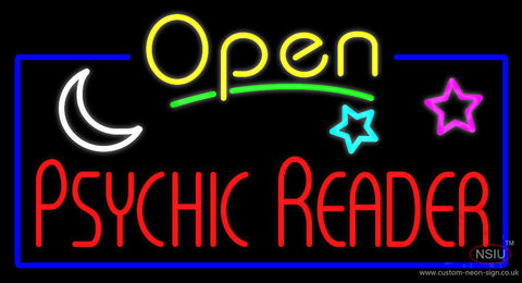 Yellow Open Red Psychic Reader Neon Sign
