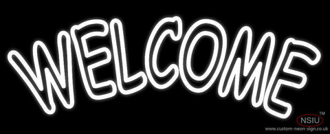 White Welcome Neon Sign 
