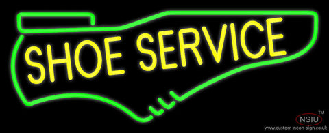 Yellow Shoe Service Neon Sign 