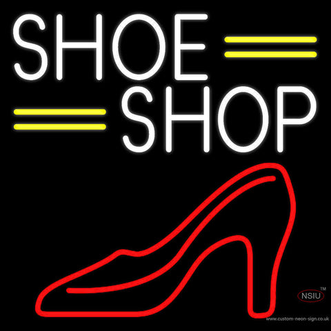 White Shoe Shop Neon Sign 