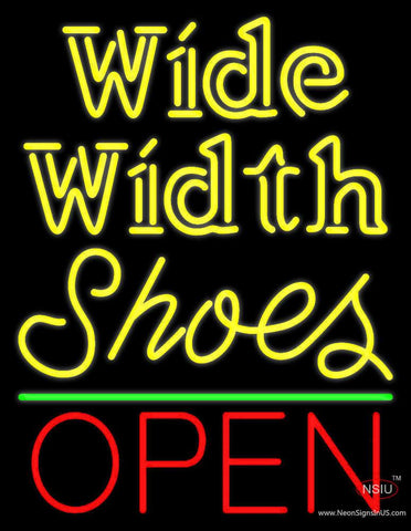 Wide Width Shoes Open Real Neon Glass Tube Neon Sign 