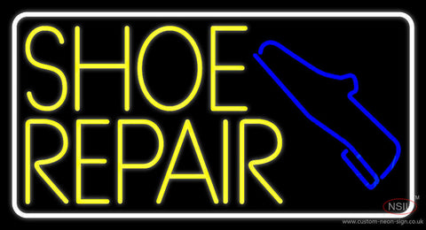 Yellow Shoe Repair Neon Sign 