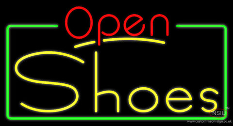 Yellow Shoes Open Neon Sign 