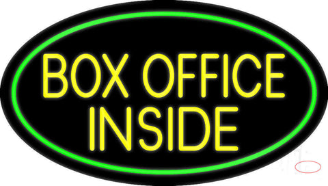 Yellow Box Office Inside Neon Sign 