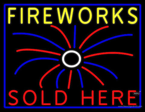 Fireworks Sold Here Neon Sign 