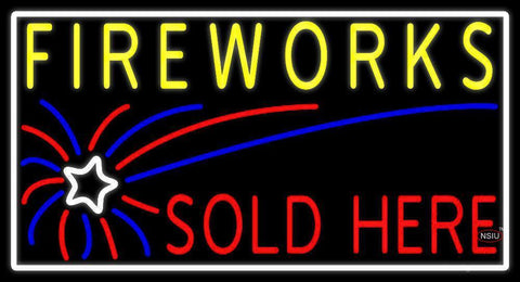Fireworks Sold Here Neon Sign 