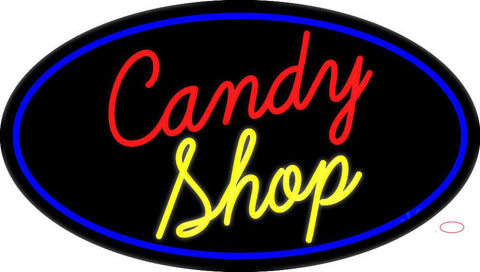 Cursive Candy Shop Real Neon Glass Tube Neon Sign 