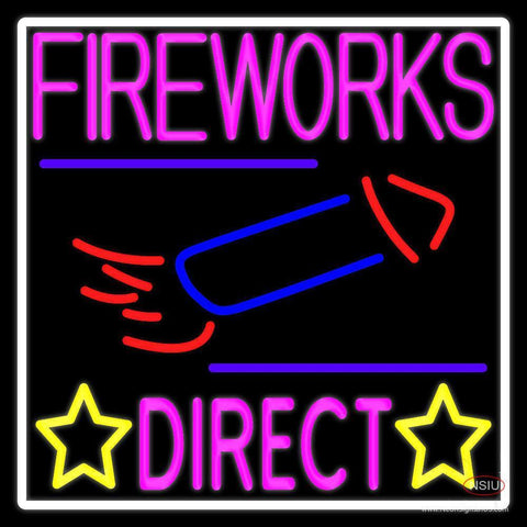 Fire Work Direct  Neon Sign 