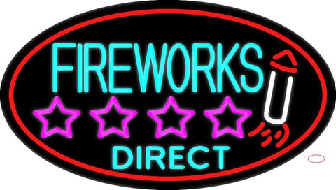Fire Work Direct  Neon Sign 