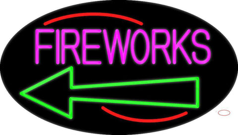Fireworks With Arrow  Neon Sign 