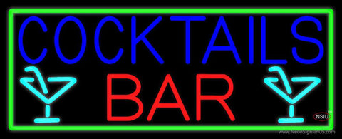 Cocktail Bar With Wine Glass Real Neon Glass Tube Neon Sign 