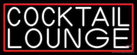 Cocktail Lounge With Red Border Real Neon Glass Tube Neon Sign 