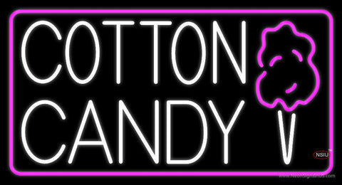 Cotton Candy With Logo Real Neon Glass Tube Neon Sign 