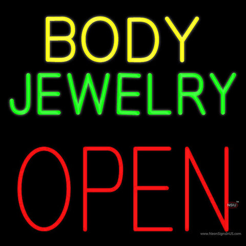 Body Jewelry Open Block Real Neon Glass Tube Neon Sign 