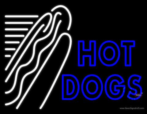 Double Stroke Hot Dogs  Real Neon Glass Tube Neon Sign 