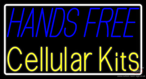 Yellow Hands Free Cellular Kits  Neon Sign 