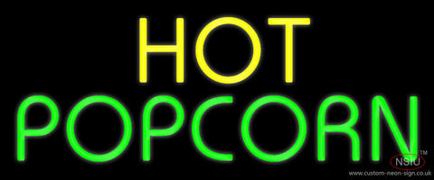 Yellow Hot Green Popcorn Neon Sign 